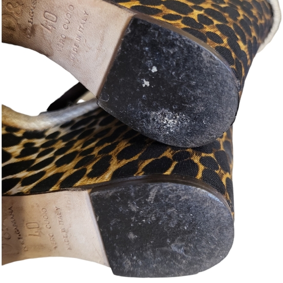 ❤ D&G DOLCE & GABBANA vestiaire collection Leopard  Wedge Platform Sandals - Picture 3 of 16